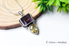 Citrine Amethyst pendent