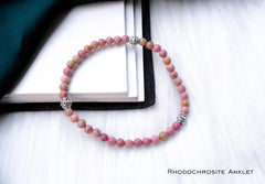 Rhodochrosite Anklet