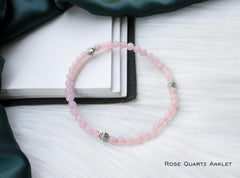 Rose Quartz anklet